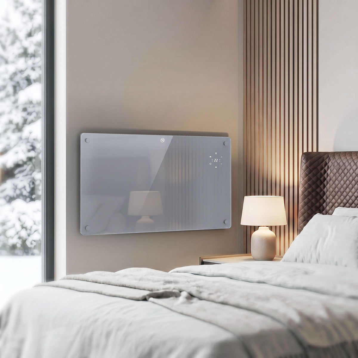 1500w Electric Space Heater Radiator Wifi Smart App | Grey