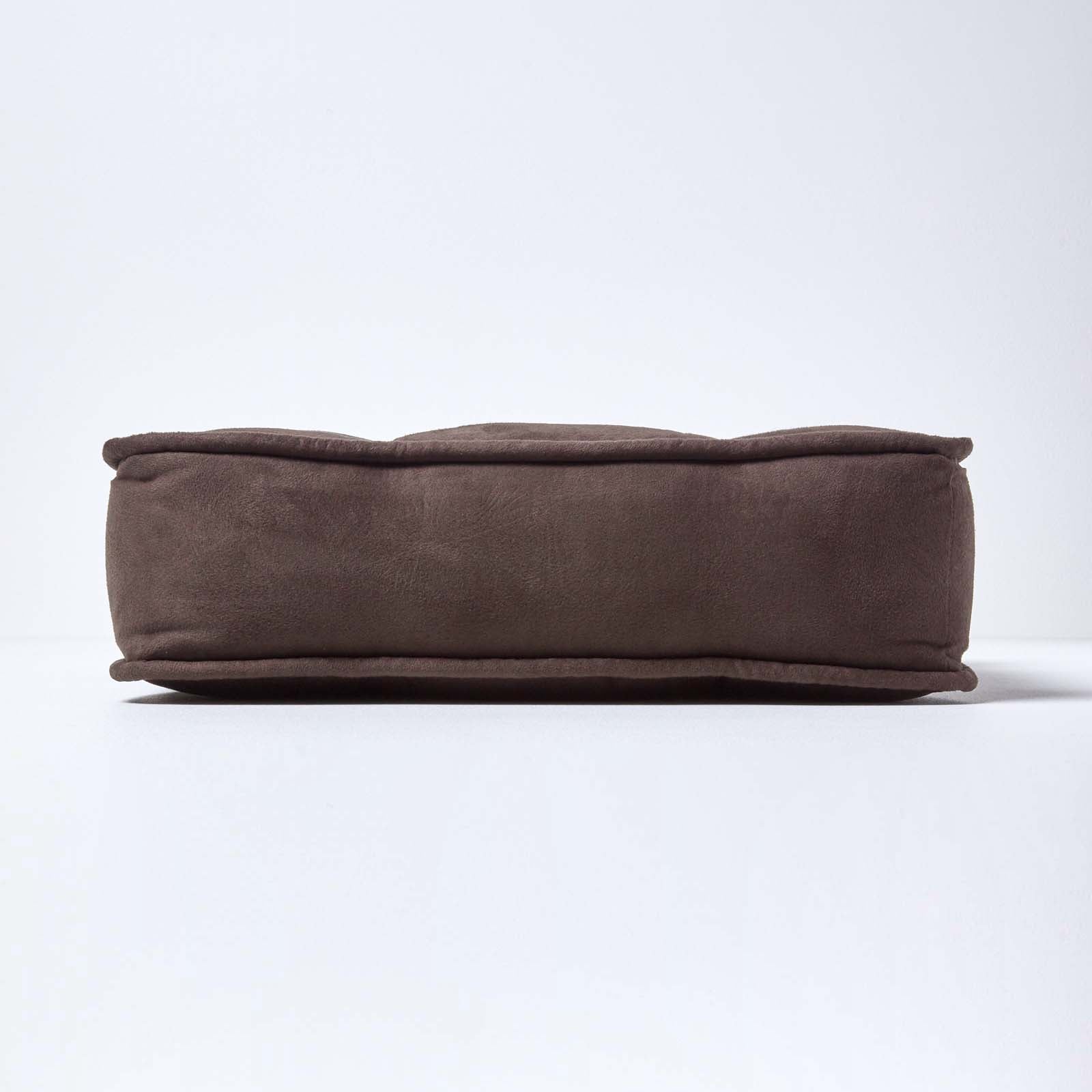 Faux Suede Dining Chair Booster Cushion | 40cm x 40cm | Chocolate
