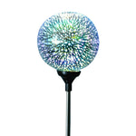 Plastic Solar Garden 3d Globe Light Solar Panel Collects Sunlight