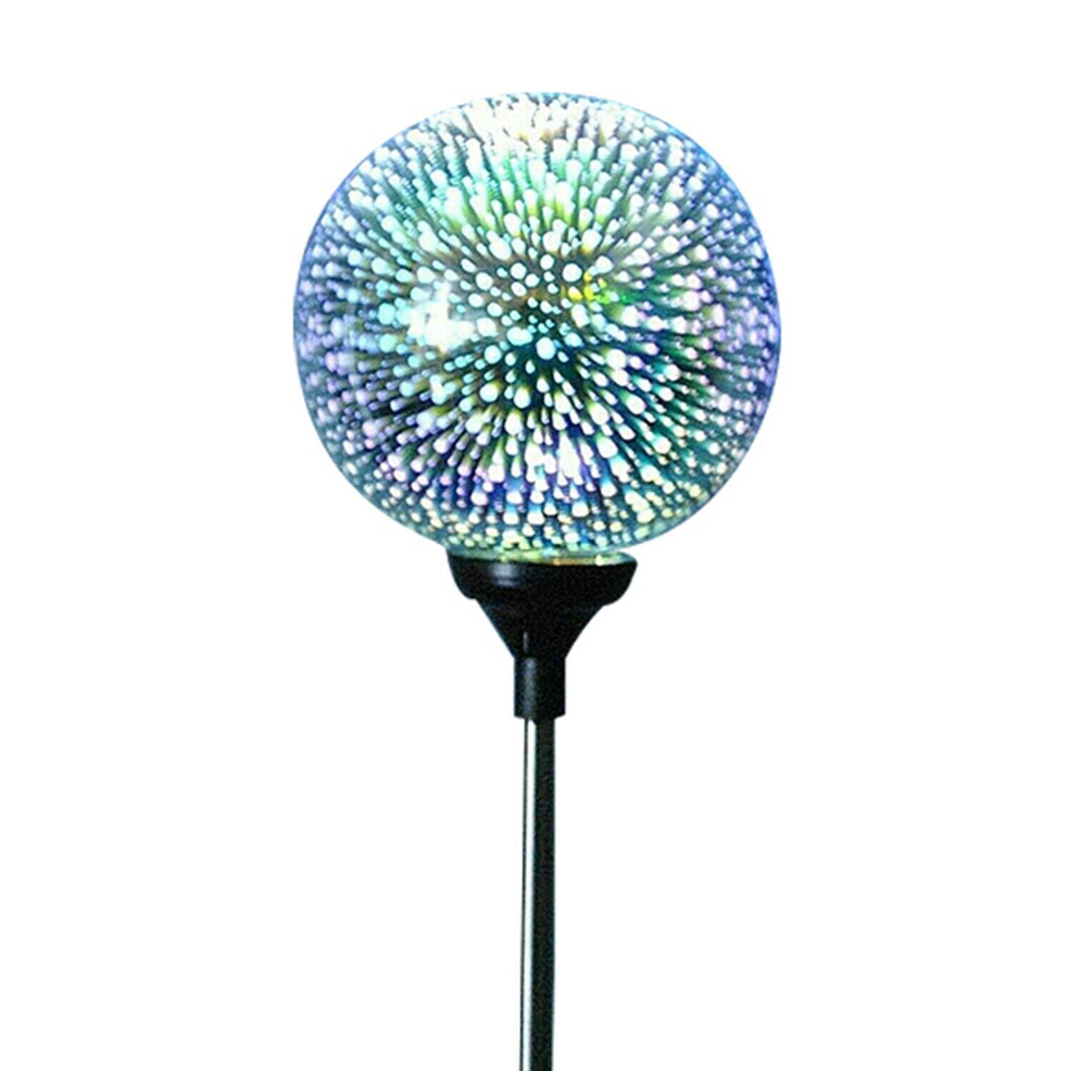 Plastic Solar Garden 3d Globe Light Solar Panel Collects Sunlight