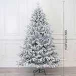 Flocked Pe Christmas Tree With X-frame Stand | 180cm | White