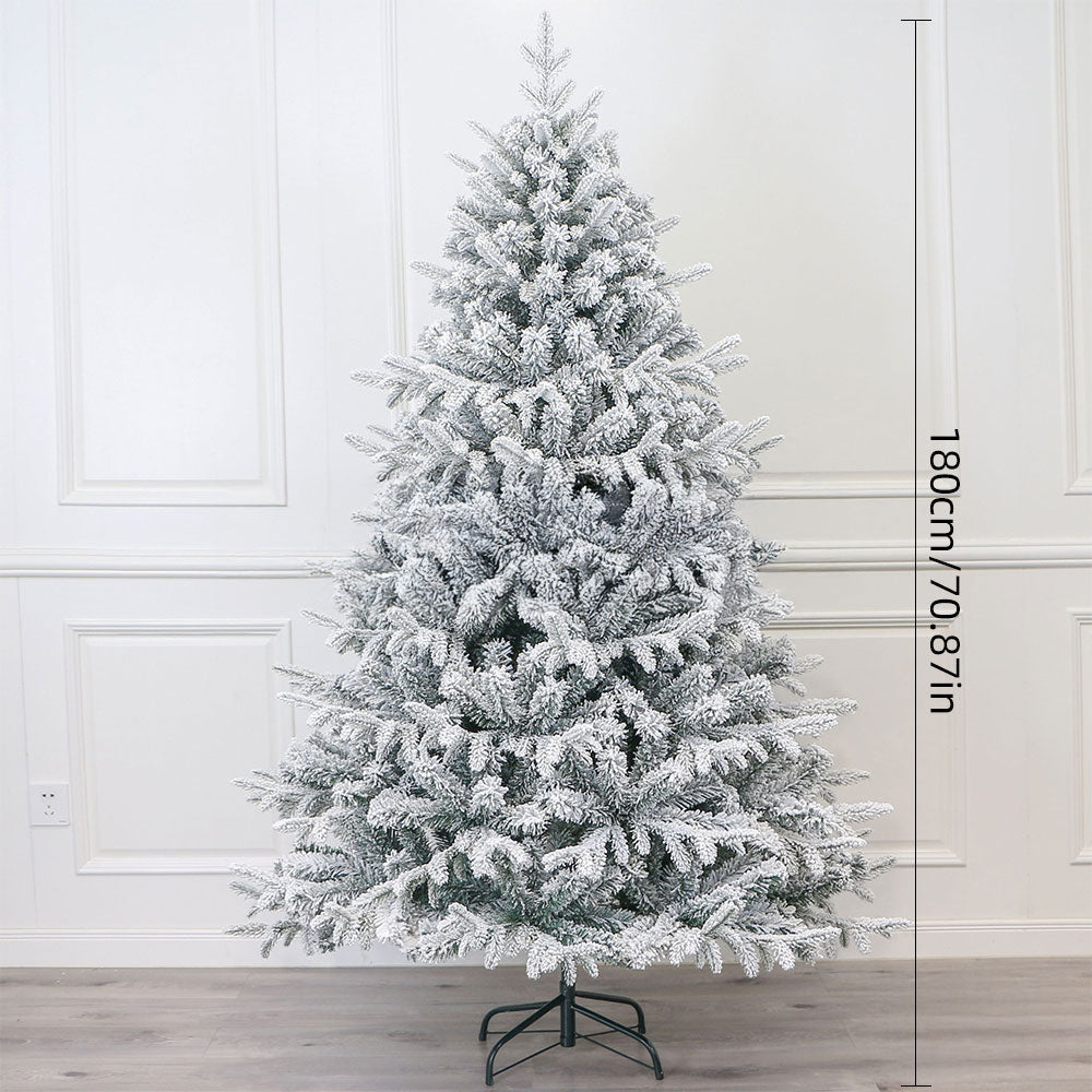 Flocked Pe Christmas Tree With X-frame Stand | 180cm | White
