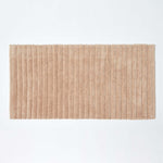 Ribbed Cotton Spa Style Bath Mat | 50cm x 100cm | Beige