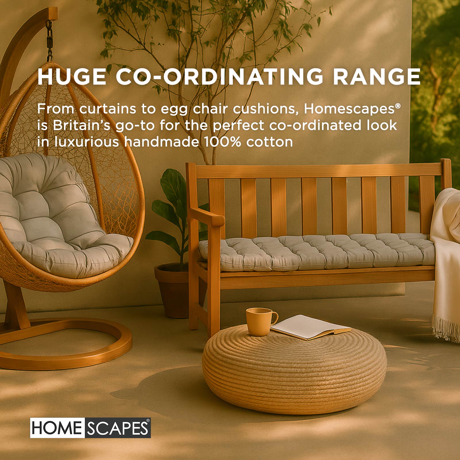 Outdoor Bench Cushion For 2 & 3 Seater Garden Seat Pad For Furniture, Kitchen, Dining & Indoor Use | 2 | Grey