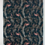 Snuggle Warm Fleece 140x180cm Throw Peacocks Blue