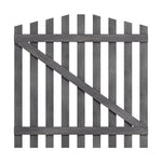 Rustic Wooden Garden Gate With Arched Top Weathered Gray Finish | Large | Grey