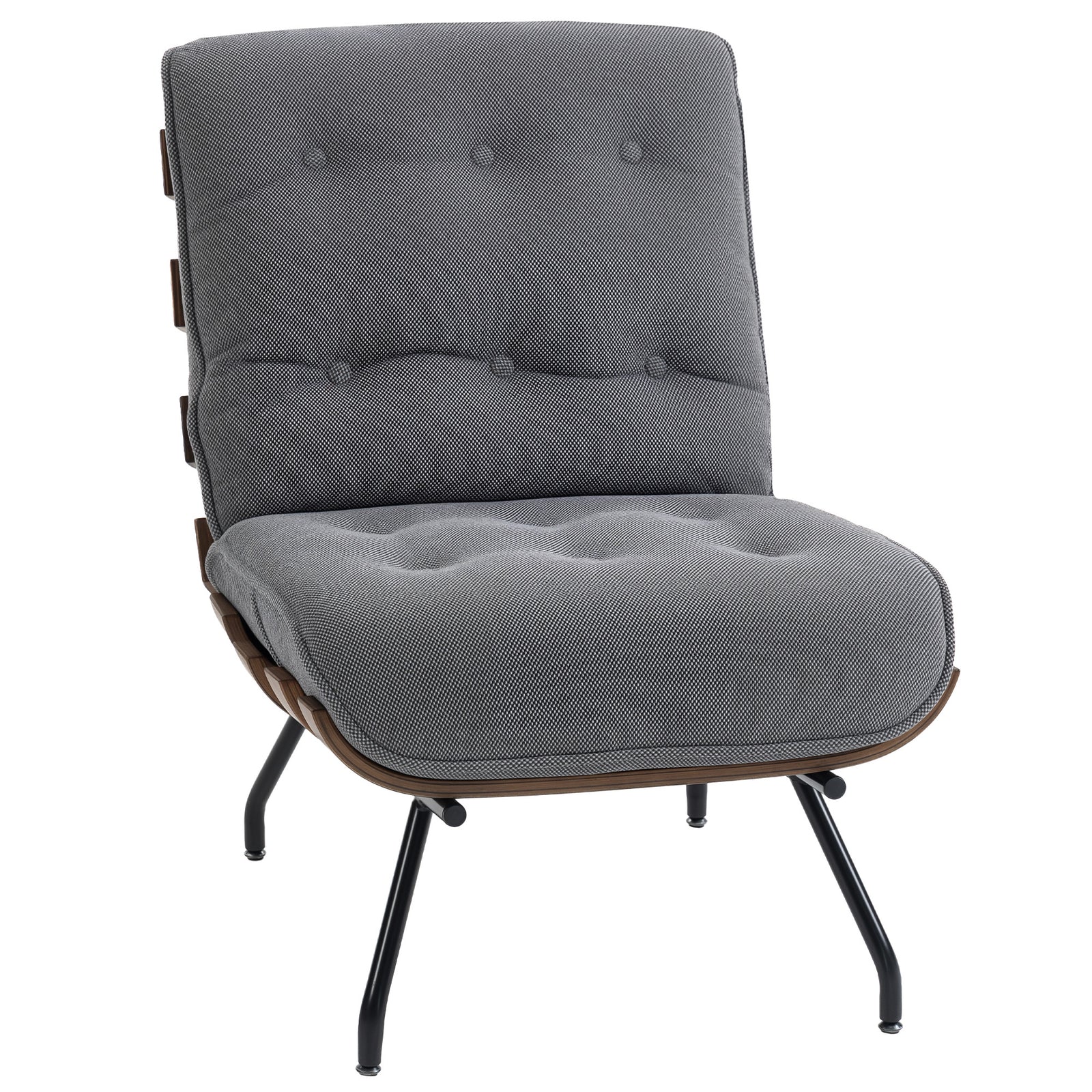 Accent Chair, Reading Chair With Spring Cushion | Dark Grey