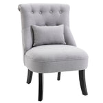 Fabric Single Sofa Armchair Upholstered Pillow Wood Leg | One Size | Gray