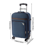 20" Softshell Expandable Suitcase With Combination Lock | Blue