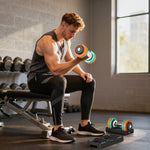 20kg Adjustable Dumbbells Set Safety Locking