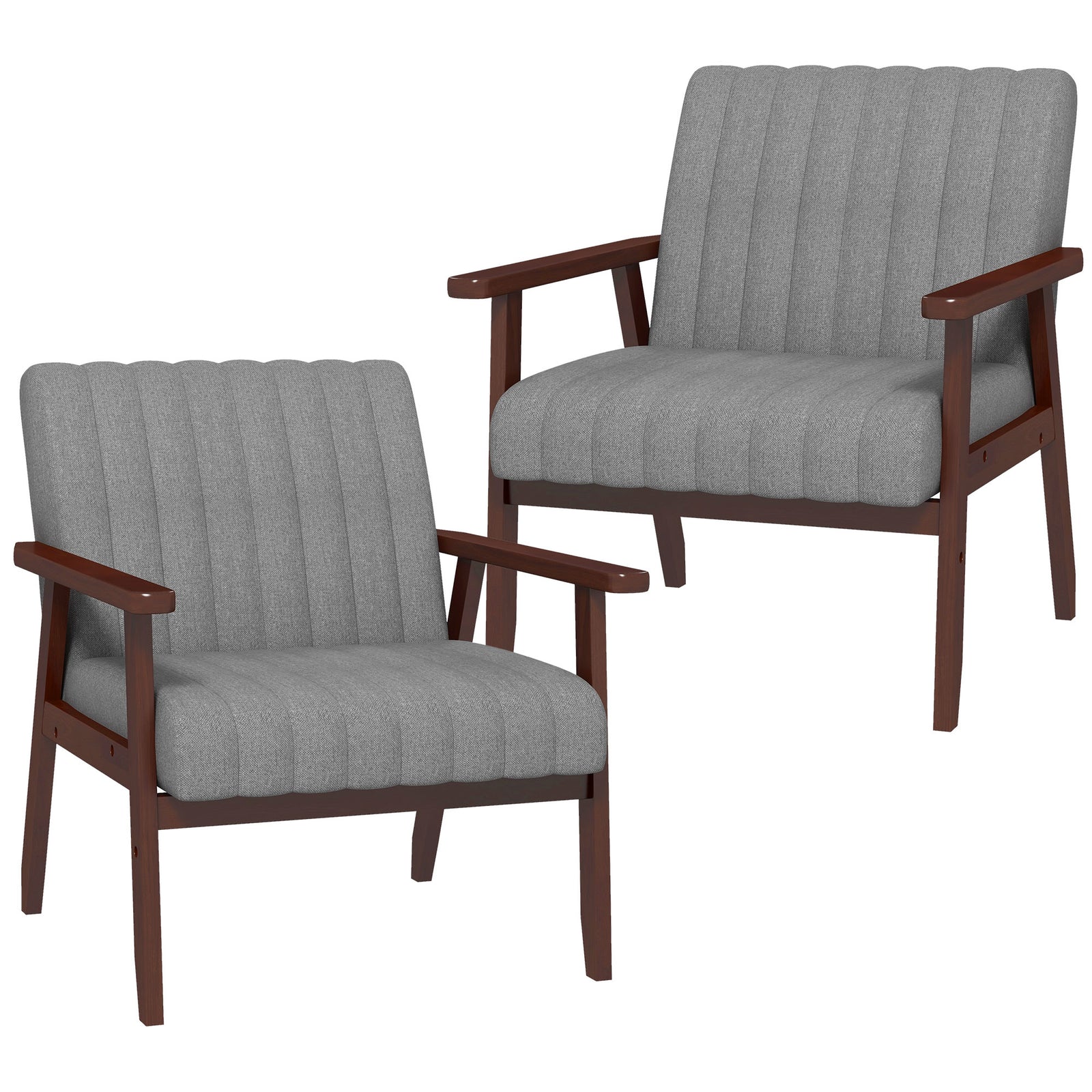 Set Of 2 Accent Chairs Modern Armchairs For Bedroom