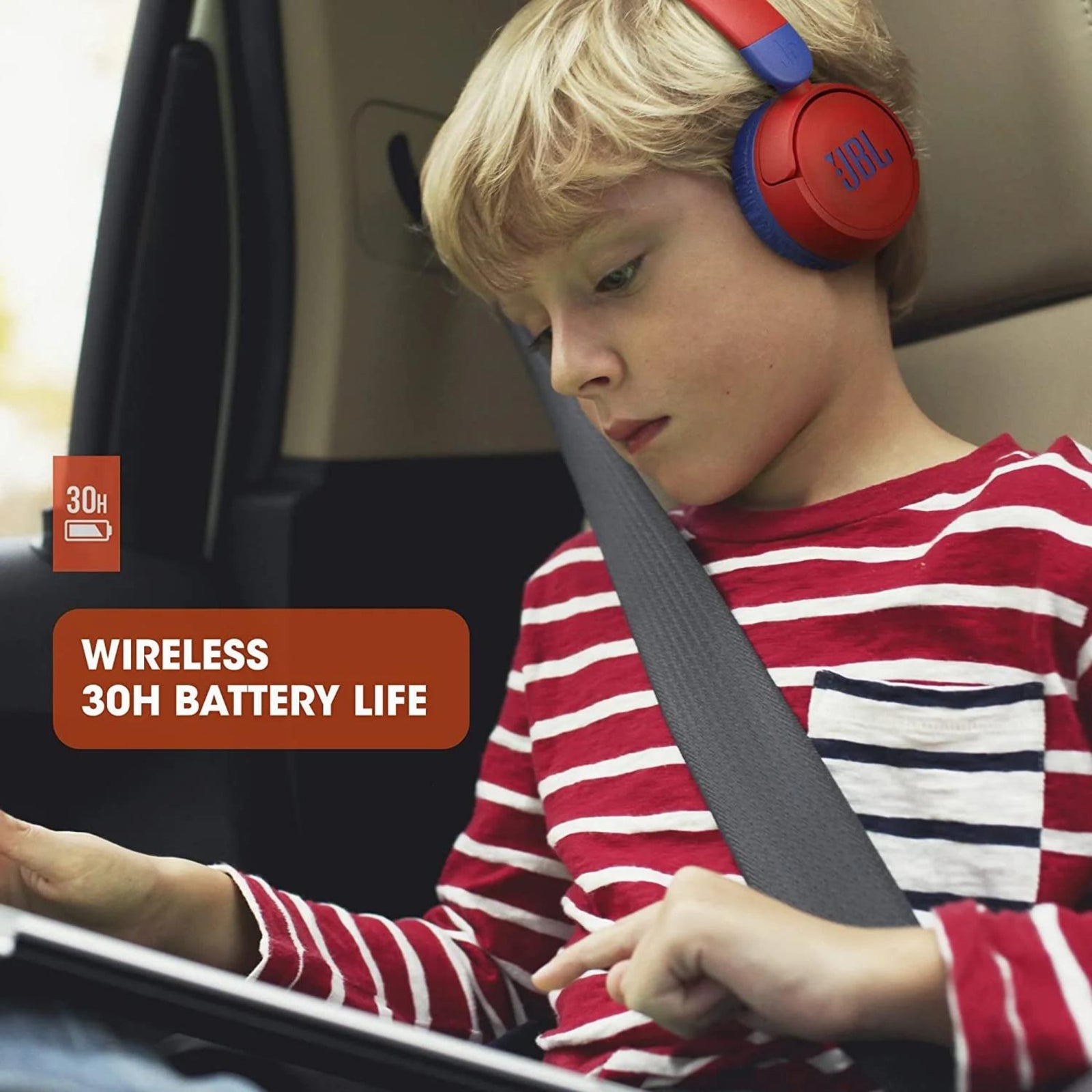 Jr310bt Kids On-ear Wireless Bluetooth Headphones | Red