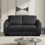 Brandon Bonded Leather 2 Seat Sofa | Black