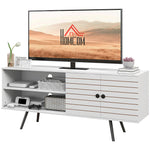 Tv Unit For 50" Tvs W/ Open Shelves White | Large | White