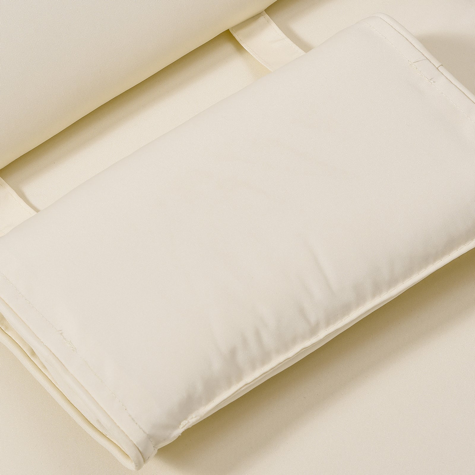 Garden Sun Lounger Chair Cushion Reclining Relaxer Outdoor | Cream