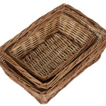 Tapered Split Willow Tray | Set-of-3 | Brown