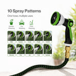 Traderight Expandable Garden Hose 10-pattern Nozzle Kink-free