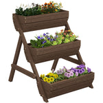 3 Tier Raised Garden Bed, 66l Planter Box Kit, Tan