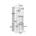 360°rotating Kids' Bookshelf Wooden House Frame Book Storage Organizer For Children | White