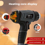 Hot Air Heat Gun Electric Cordless 21v With 5 Nozzles (no Battery) | Grey