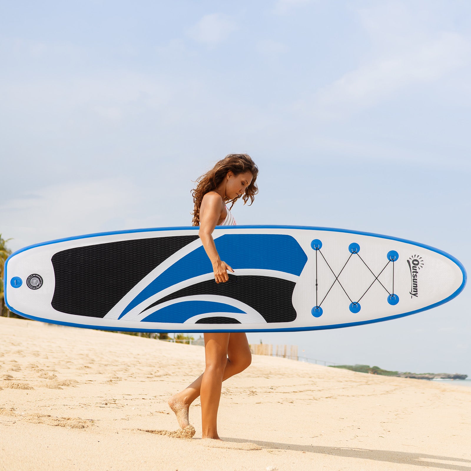 Paddle Board, 10.6', Non-slip, Accessories, Bag | White