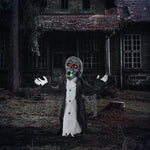Voice Activated Halloween Animatronics Skeleton, Battery Operated