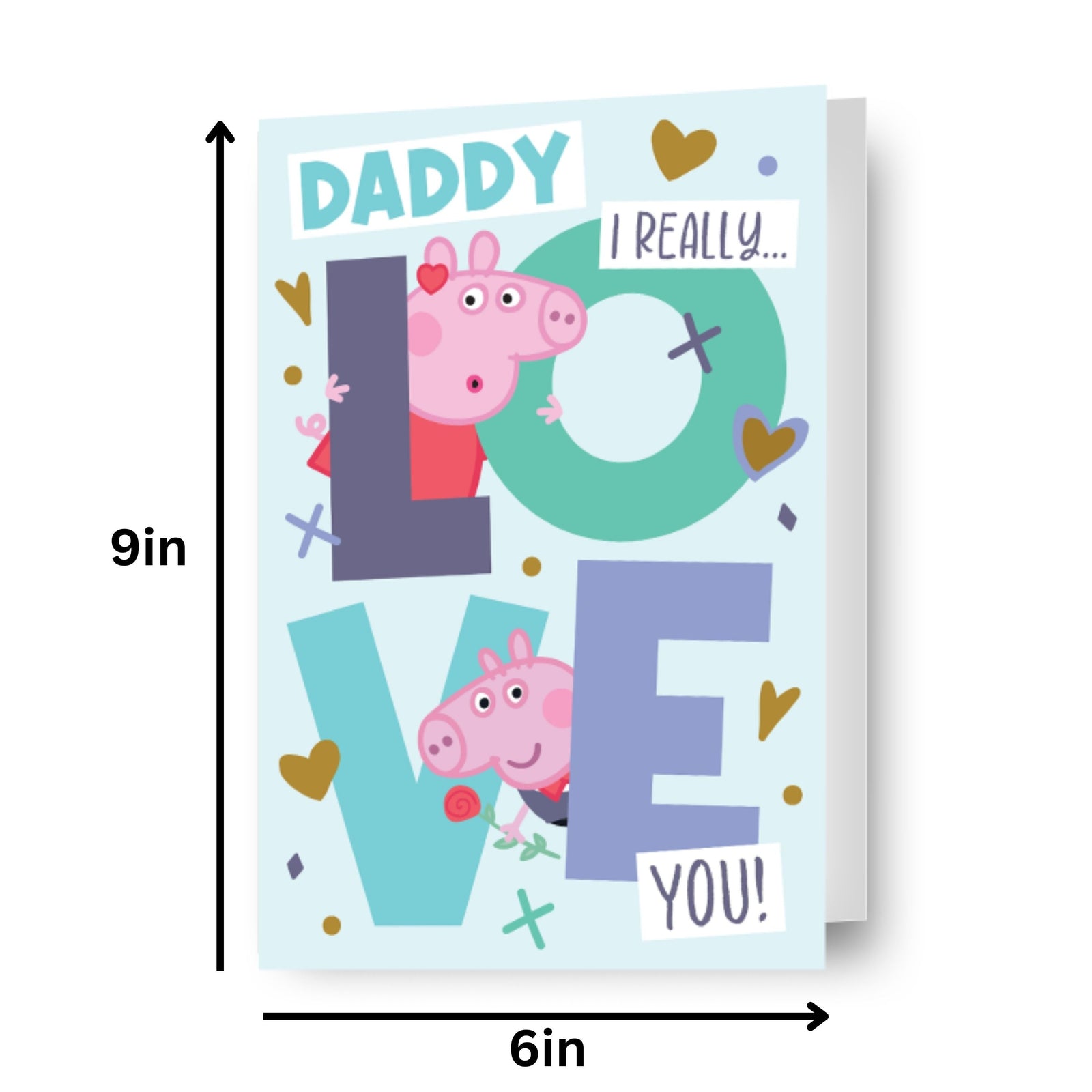 Peppa Pig Daddy I Really Love You' Valentine's Day Card Official Product