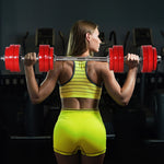Adjustable 30kgs Barbell & Dumbbell Set | Red