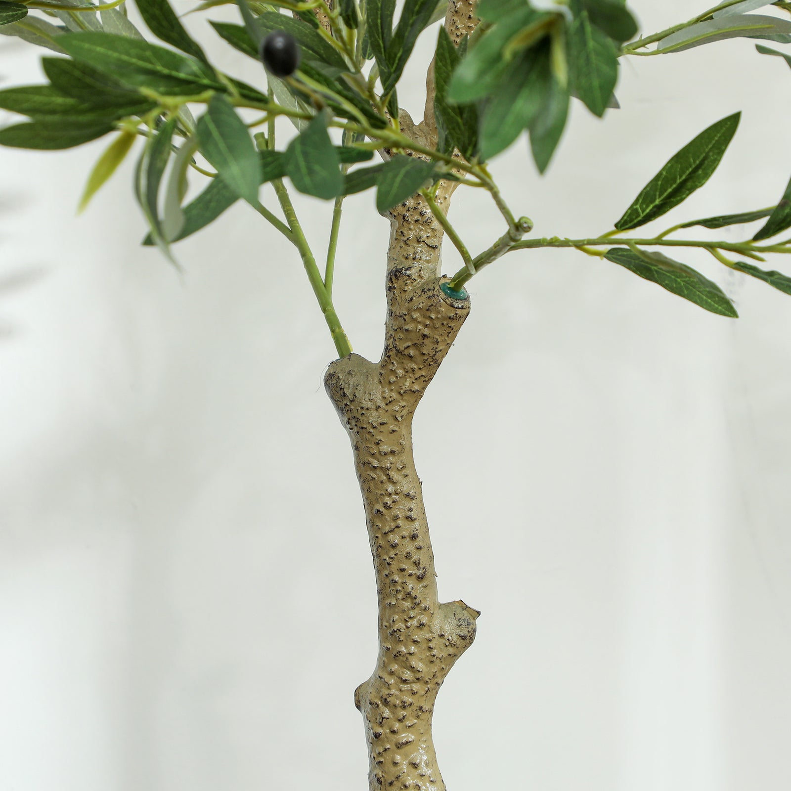 Indoor Artificial Plant, Faux Potted Silk Olive Tree | Small | Green
