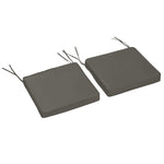 45 X 45cm Garden Chair Cushion With Ties And Zip Seat Pads | Dark Gray