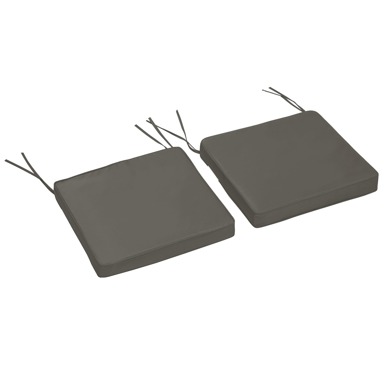 45 X 45cm Garden Chair Cushion With Ties And Zip Seat Pads | Dark Gray