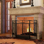 3 Panel Folding Fire Guard With Tool Doors Fire Screen
