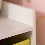 Kids Storage Cabinet Corner Organizer With Anti-tipping Hardware Drawer | White