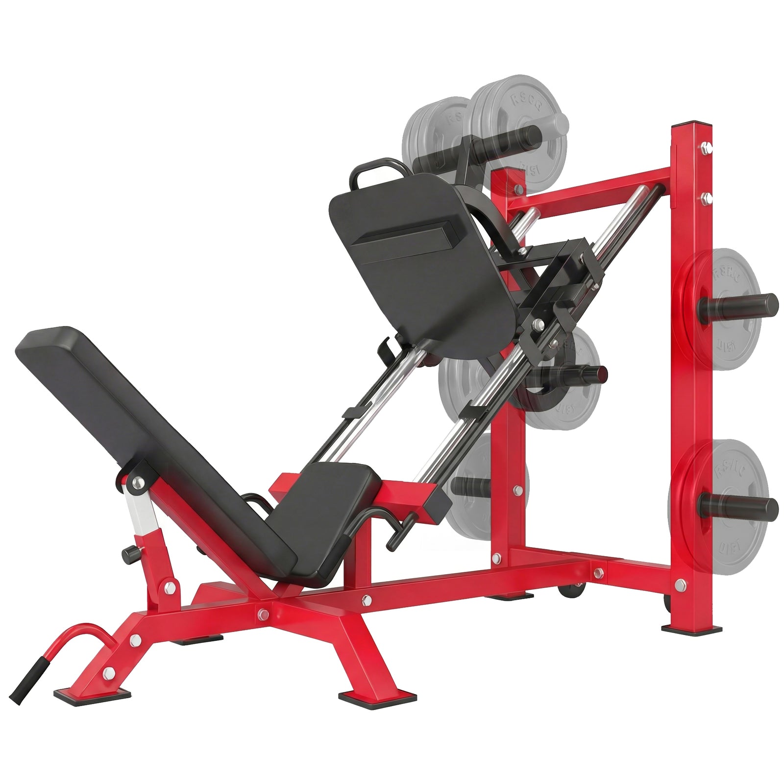 SPORTNOW Leg Press Machine With Wheels, Adjustable Leg Extension Machine
