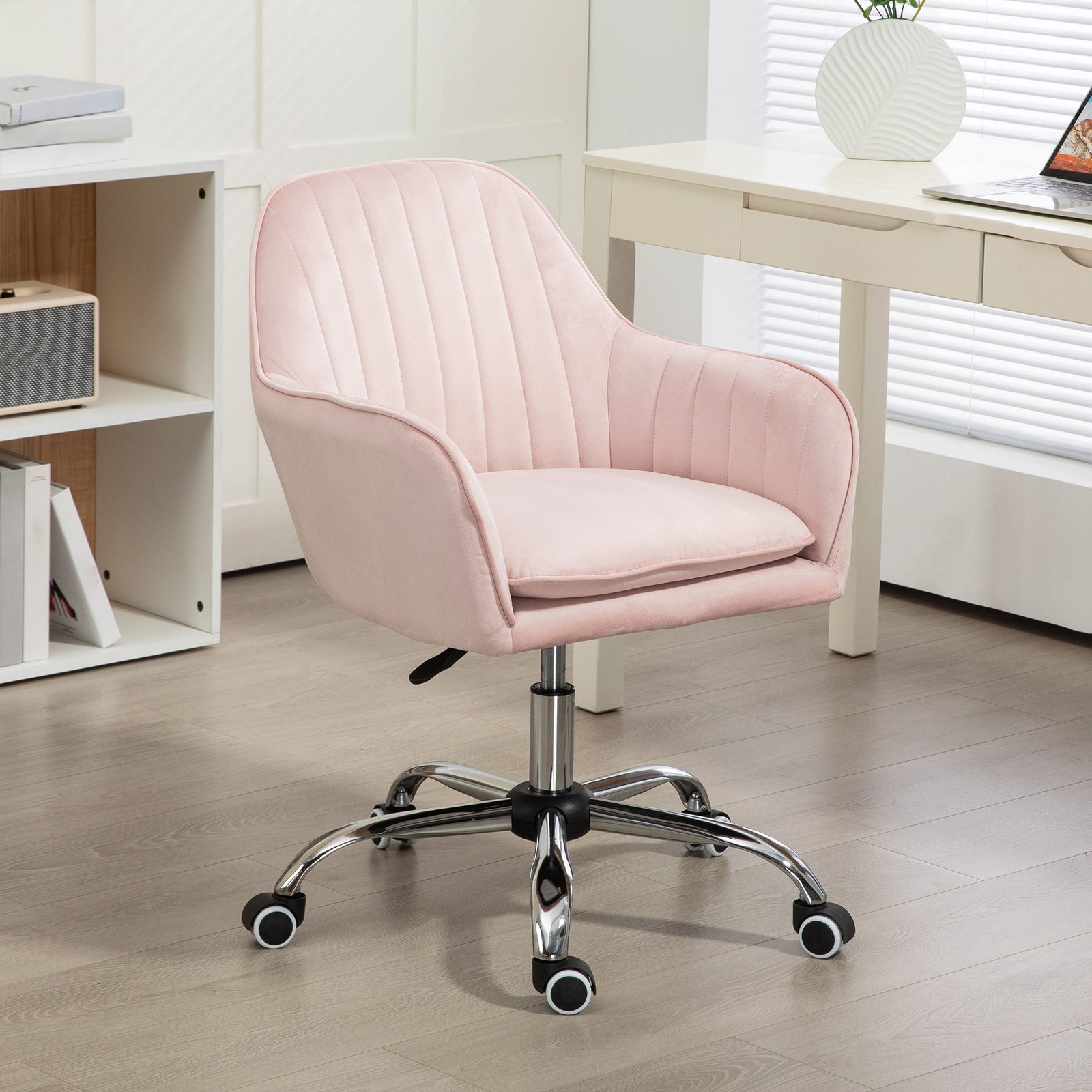 Office Chair, Swivel Desk Chair W/ Adjustable Height | Pink
