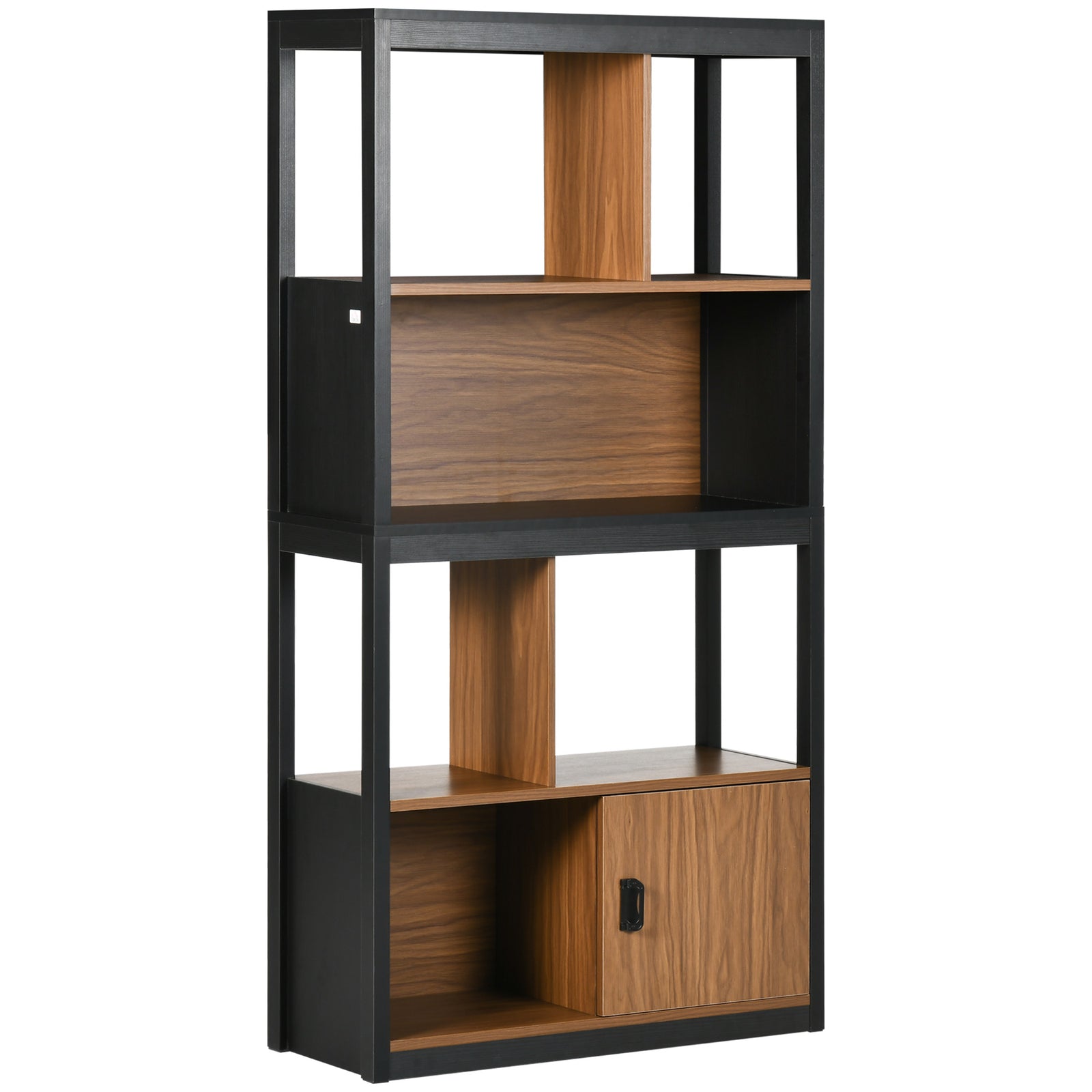4 Tier Bookshelf Freestanding Bookcase With Storage