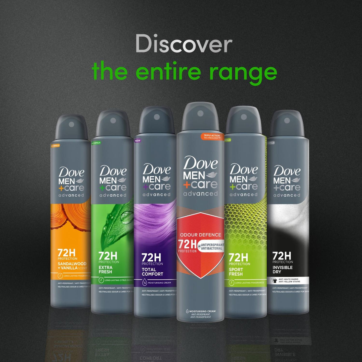 Men+care Antiperspirant Advanced Extra Fresh 72h Protect Deo, 200ml | Set of 1