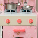 Aiyaplay Play Kitchen Kids Kitchen Set With Lights And Sounds - Pink