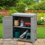 Wooden Garden Storage Cabinet (Grey)