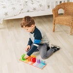 Wooden Rainbow Counting Sticks Game, Includes 55 Sticks