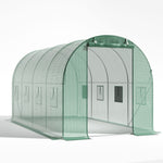 Green Outdoor Walk-in Tunnel Greenhouse With Steel Frame | Medium | Green