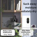 Quiet Dehumidifier With Remote Control, 2.2l Tank & Continuous Drainage – Air Purification, Led Display, And 24h Timer For Comfortable Living