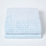 Mora Faux Fur Velvet Throw | 130cm x 160cm | Light Blue