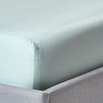 Organic Cotton Fitted Sheet 400 Tc | Single | Duck Egg Blue