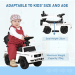 Kids Ride-on Push Car 3 In 1 Benz G350 Baby Floor Slider Walker | White