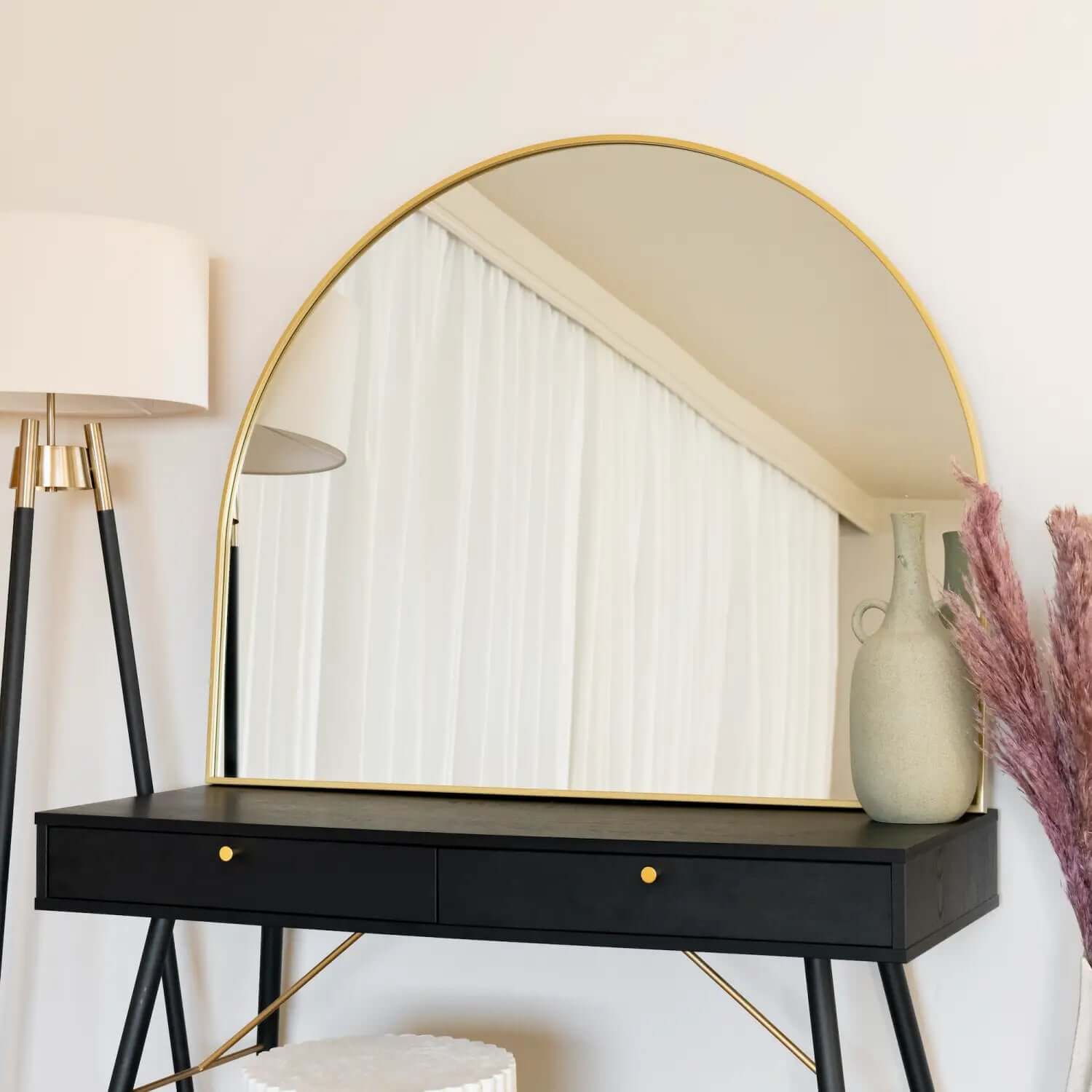 Akiko - Gold Metal Arched Mirror | 95cm x 120cm