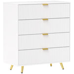 Chest Of Drawers With 4 Drawers For Bedroom, Living Room | One Size | White