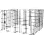 8 Panel Diy Dog Pen With Door For Indoor/outdoor Use, 76cm High