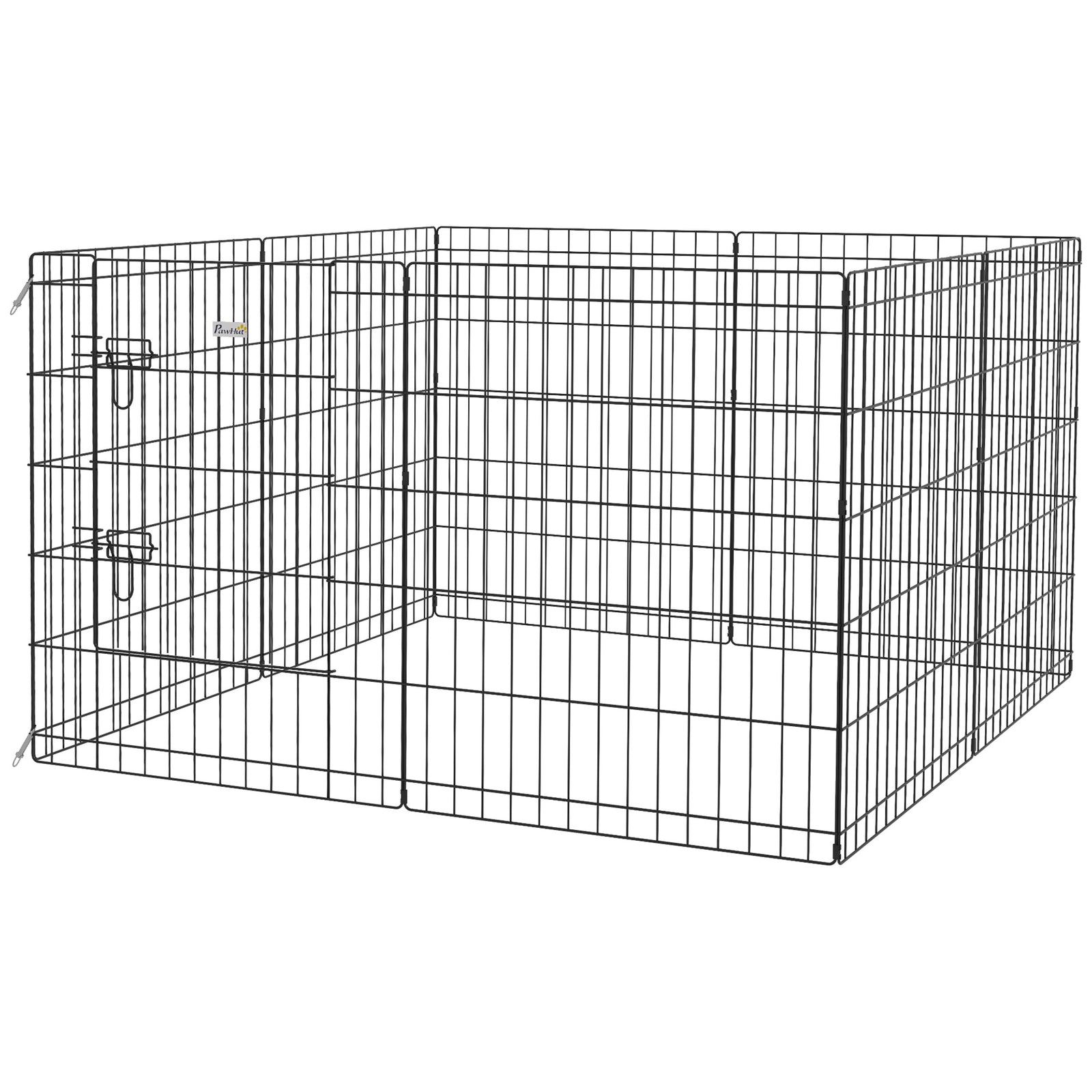 8 Panel Diy Dog Pen With Door For Indoor/outdoor Use, 76cm High