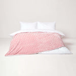 Geometric Triangle Velvet Throw | 160cm x 200cm | Blush Pink